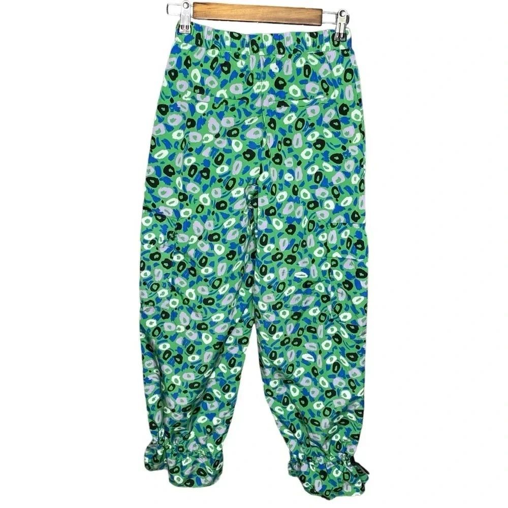 Diane Von Furstenberg for Target leopard Green High Waist nylon Pants Size XS - Picture 2 of 7